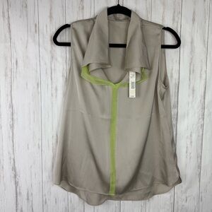 Elie Tahari NWT silk taupe green tank retailed $178